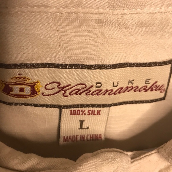 Hawaiian 100% Silk Button Up Shirt Large - Picture 2 of 3